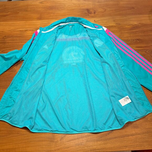 Adidas 2016 Boston Marathon Jacket Women,  Teal and Pink, Medium - Picture 3 of 11